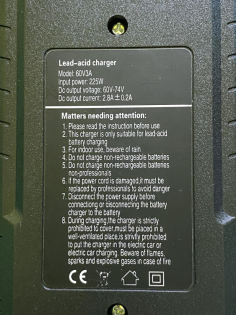 Зарядное устройство свинец 60V 7,5A Golf