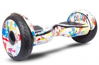 Гироскутер Smart Balance SUV New Premium 10.5 дюймов, белый граффити